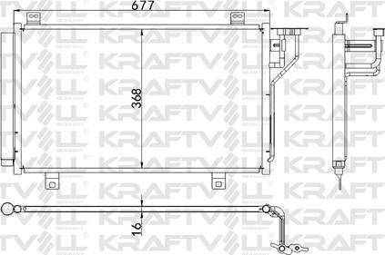 KRAFTVOLL 08060039 - Конденсатор, кондиціонер autozip.com.ua