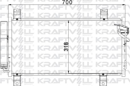 KRAFTVOLL 08060038 - Конденсатор, кондиціонер autozip.com.ua