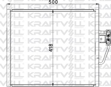 KRAFTVOLL 08060078 - Конденсатор, кондиціонер autozip.com.ua