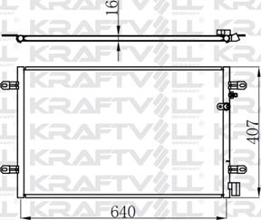 KRAFTVOLL 08060149 - Конденсатор, кондиціонер autozip.com.ua