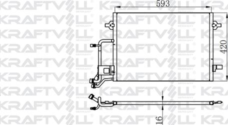 KRAFTVOLL 08060150 - Конденсатор, кондиціонер autozip.com.ua