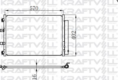 KRAFTVOLL 08060165 - Конденсатор, кондиціонер autozip.com.ua