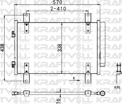 KRAFTVOLL 08060100 - Конденсатор, кондиціонер autozip.com.ua