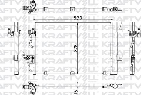 KRAFTVOLL 08060103 - Конденсатор, кондиціонер autozip.com.ua
