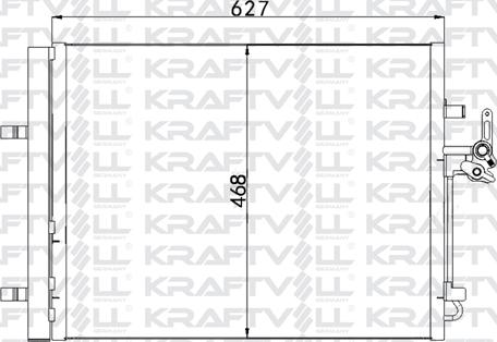 KRAFTVOLL 08060119 - Конденсатор, кондиціонер autozip.com.ua