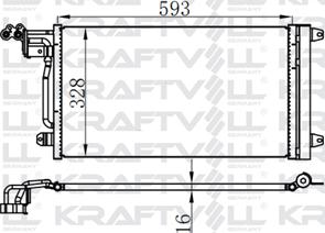 KRAFTVOLL 08060185 - Конденсатор, кондиціонер autozip.com.ua