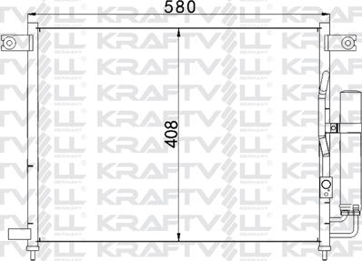 KRAFTVOLL 08060137 - Конденсатор, кондиціонер autozip.com.ua