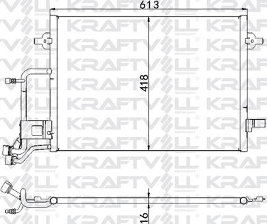KRAFTVOLL 08060124 - Конденсатор, кондиціонер autozip.com.ua