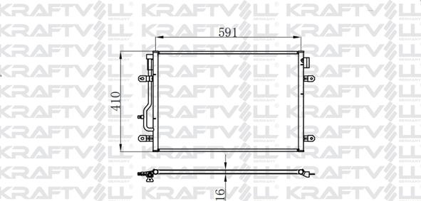 KRAFTVOLL 08060125 - Конденсатор, кондиціонер autozip.com.ua
