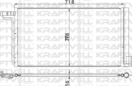 KRAFTVOLL 08060121 - Конденсатор, кондиціонер autozip.com.ua