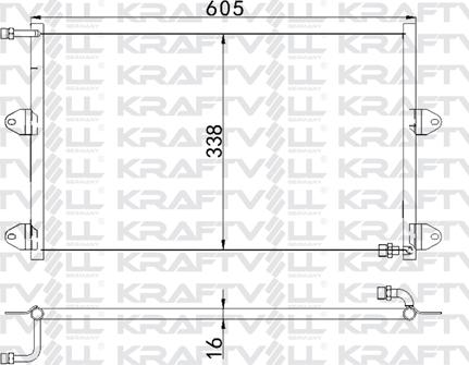 KRAFTVOLL 08060128 - Конденсатор, кондиціонер autozip.com.ua