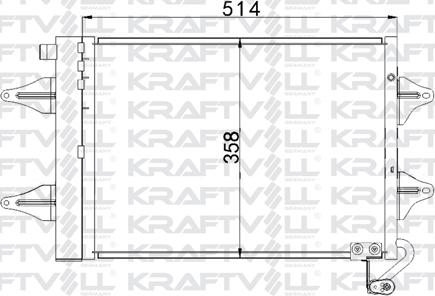 KRAFTVOLL 08060127 - Конденсатор, кондиціонер autozip.com.ua