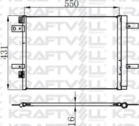 KRAFTVOLL 08060176 - Конденсатор, кондиціонер autozip.com.ua