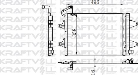 KRAFTVOLL 08060248 - Конденсатор, кондиціонер autozip.com.ua
