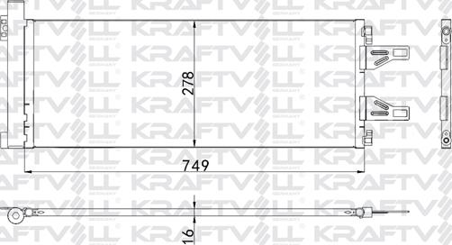KRAFTVOLL 08060213 - Конденсатор, кондиціонер autozip.com.ua