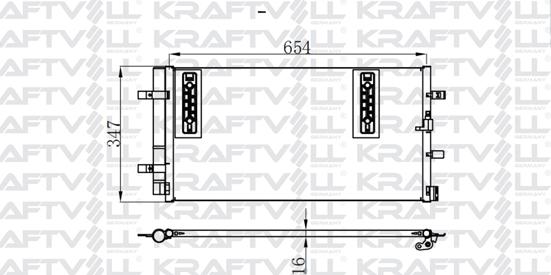 KRAFTVOLL 08060222 - Конденсатор, кондиціонер autozip.com.ua