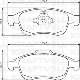 KRAFTVOLL 07010053 - Гальмівні колодки, дискові гальма autozip.com.ua