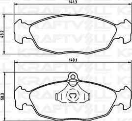 KRAFTVOLL 07010009 - Гальмівні колодки, дискові гальма autozip.com.ua