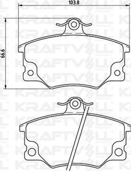 KRAFTVOLL 07010006 - Гальмівні колодки, дискові гальма autozip.com.ua