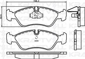 KRAFTVOLL 07010008 - Гальмівні колодки, дискові гальма autozip.com.ua