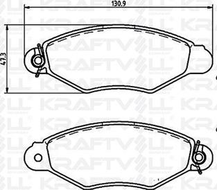 KRAFTVOLL 07010011 - Гальмівні колодки, дискові гальма autozip.com.ua
