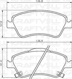 KRAFTVOLL 07010088 - Гальмівні колодки, дискові гальма autozip.com.ua