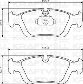 KRAFTVOLL 07010110 - Гальмівні колодки, дискові гальма autozip.com.ua