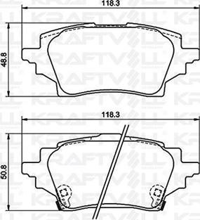 KRAFTVOLL 07010112 - Гальмівні колодки, дискові гальма autozip.com.ua
