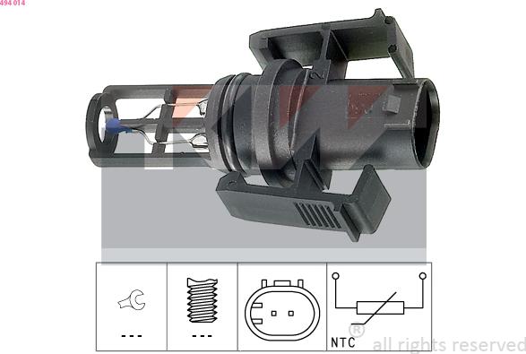 KW 494 014 - Датчик, температура впускається autozip.com.ua
