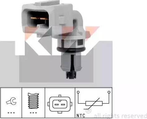 KW 494 035 - Датчик, температура впускається autozip.com.ua