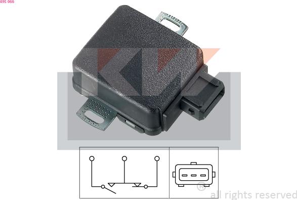 KW 495 066 - Датчик, положення дросельної заслінки autozip.com.ua