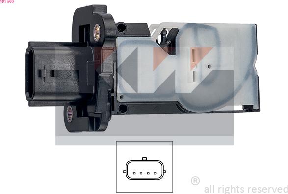 KW 491 560 - Датчик потоку, маси повітря autozip.com.ua