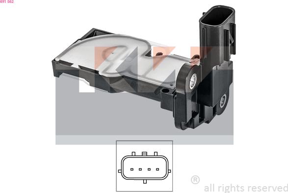 KW 491 562 - Датчик потоку, маси повітря autozip.com.ua