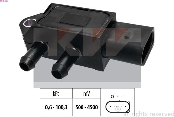 KW 493 403 - Датчик тиску повітря, висотний коректор autozip.com.ua