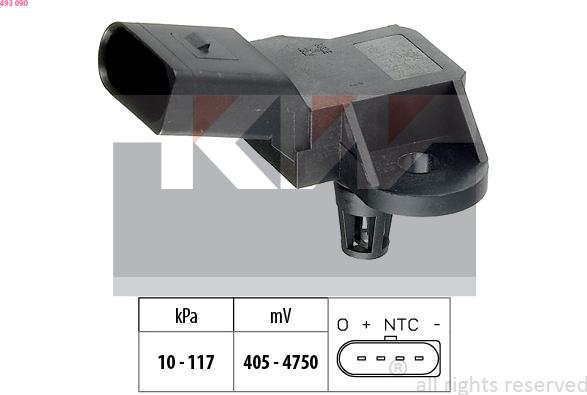 KW 493 090 - Датчик тиску повітря, висотний коректор autozip.com.ua