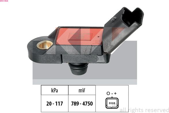 KW 493 056 - Датчик тиску повітря, висотний коректор autozip.com.ua