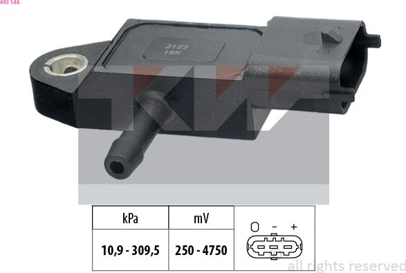 KW 493 144 - Датчик тиску повітря, висотний коректор autozip.com.ua