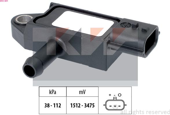 KW 493 301 - Датчик тиску повітря, висотний коректор autozip.com.ua