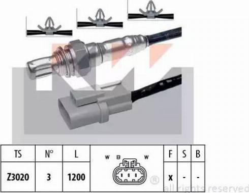 KW 497 552 - Лямбда-зонд, датчик кисню autozip.com.ua