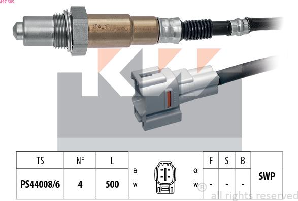 KW 497 565 - Лямбда-зонд, датчик кисню autozip.com.ua