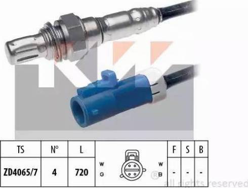 KW 497 678 - Лямбда-зонд, датчик кисню autozip.com.ua