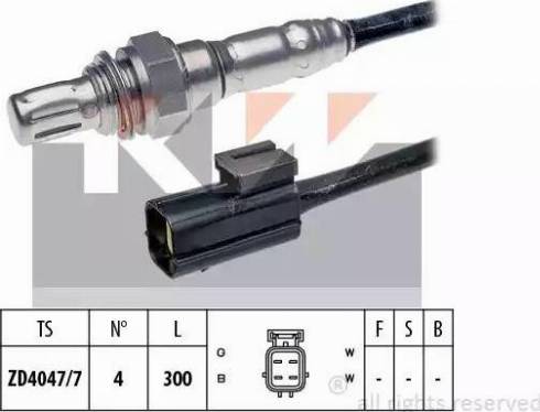 KW 497 197 - Лямбда-зонд, датчик кисню autozip.com.ua