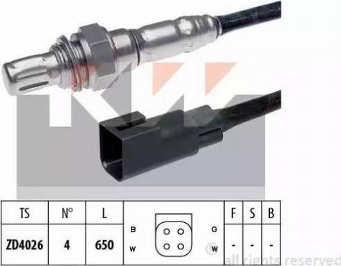 KW 497 704 - Лямбда-зонд, датчик кисню autozip.com.ua