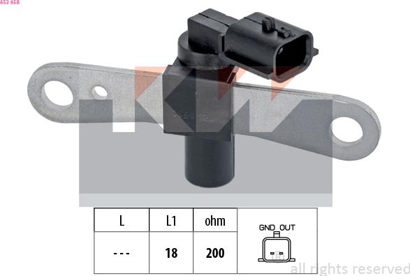 KW 453 658 - Датчик імпульсів, колінчастий вал autozip.com.ua