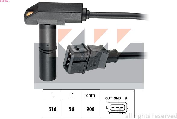 KW 453 054 - Датчик імпульсів, колінчастий вал autozip.com.ua