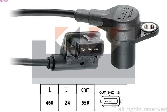 KW 453 057 - Датчик імпульсів, колінчастий вал autozip.com.ua