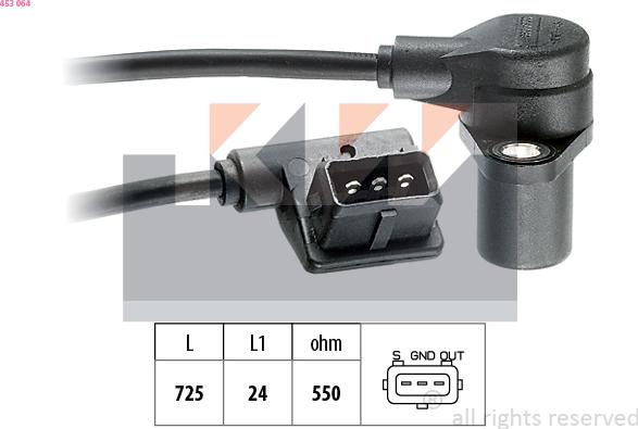 KW 453 064 - Датчик імпульсів, колінчастий вал autozip.com.ua