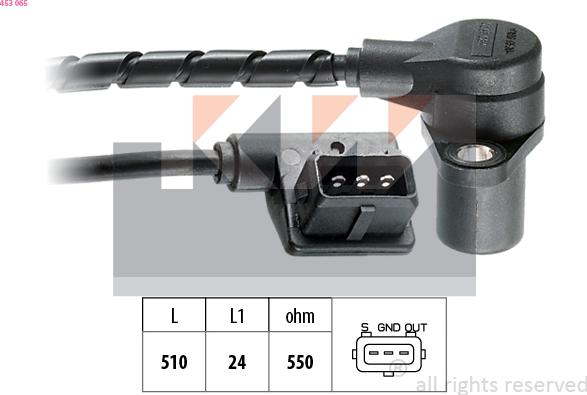 KW 453 065 - Датчик імпульсів, колінчастий вал autozip.com.ua