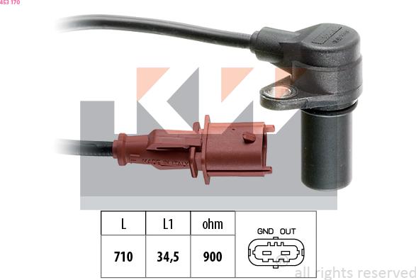 KW 453 170 - Датчик імпульсів, колінчастий вал autozip.com.ua