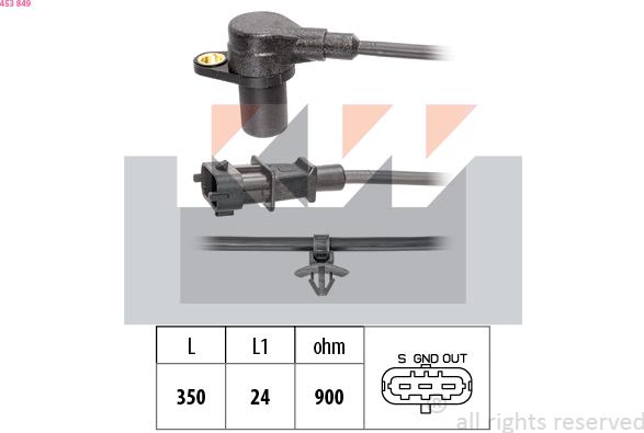 KW 453 849 - Датчик імпульсів, колінчастий вал autozip.com.ua